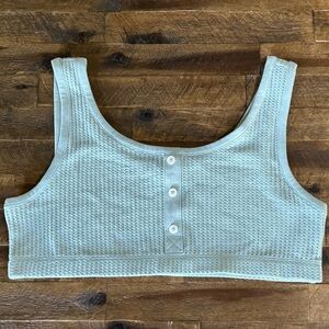 NWT Old Navy Waffle Knit Pajama Cami Bralette Top XXL Mint Green (Ionian Sea)
